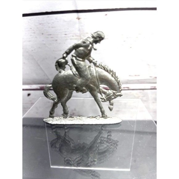 Vintage 1970's Greenfield Village Die Cast Thin Cowboy Figure - Picture 1 of 9